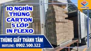Sản xuất 10 nghìn thùng carton lớn 5 lớp cao cấp cho CTY Lê Quang Lộc đựng các ấn phẩm sách, báo, tạp chí, tờ rơi…