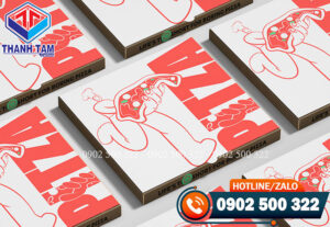 Sản xuất hộp pizza in flexo đỏ