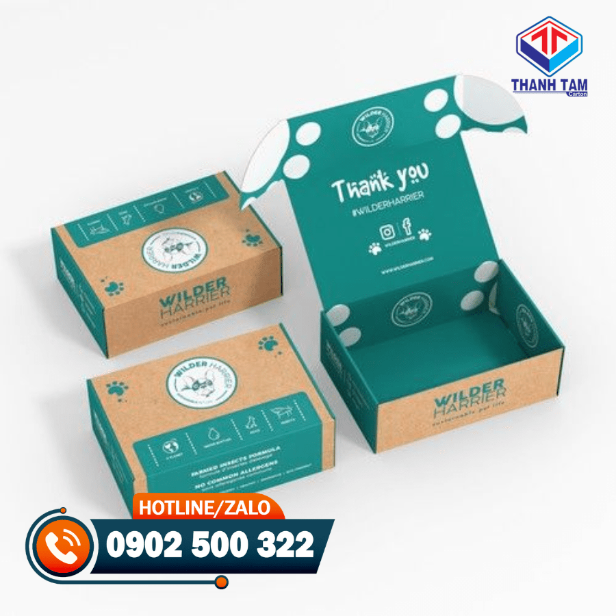 hộp carton nắp cài