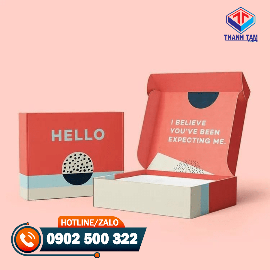 hộp carton nắp cài