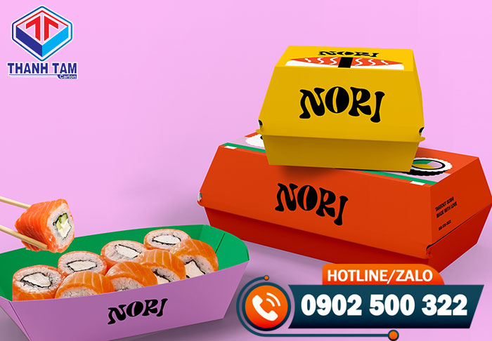 mua hộp carton nhỏ đựng thức ăn