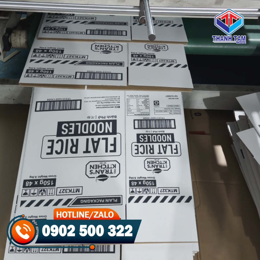 thùng giấy trắng 5 lớp xuất khẩu