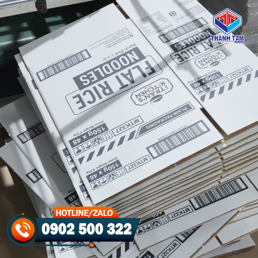 thùng giấy trắng 5 lớp xuất khẩu