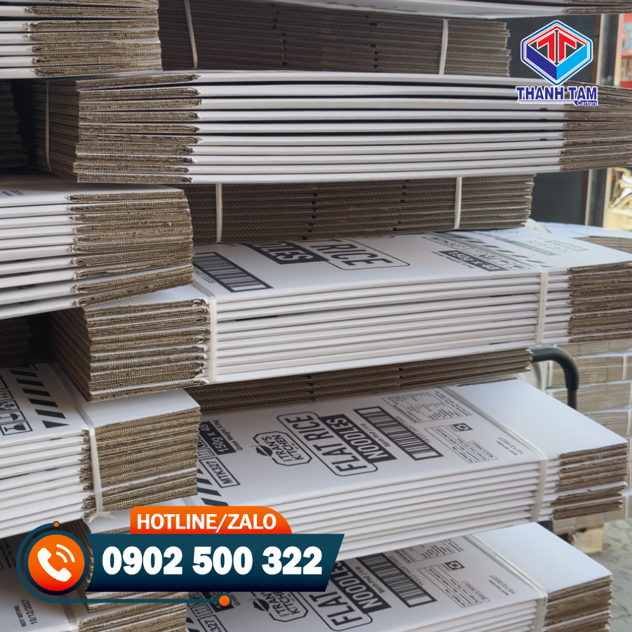 thùng giấy trắng 5 lớp xuất khẩu