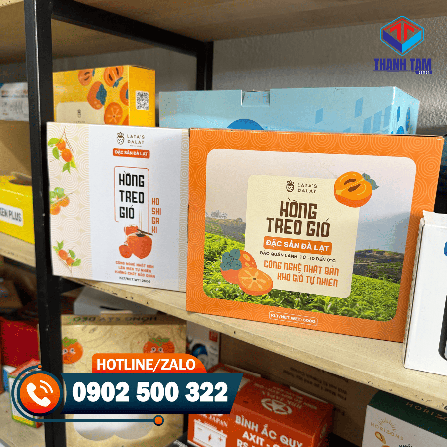 hộp giấy hồng treo gió