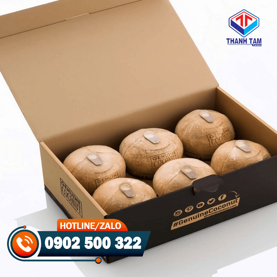 thùng carton đựng dừa