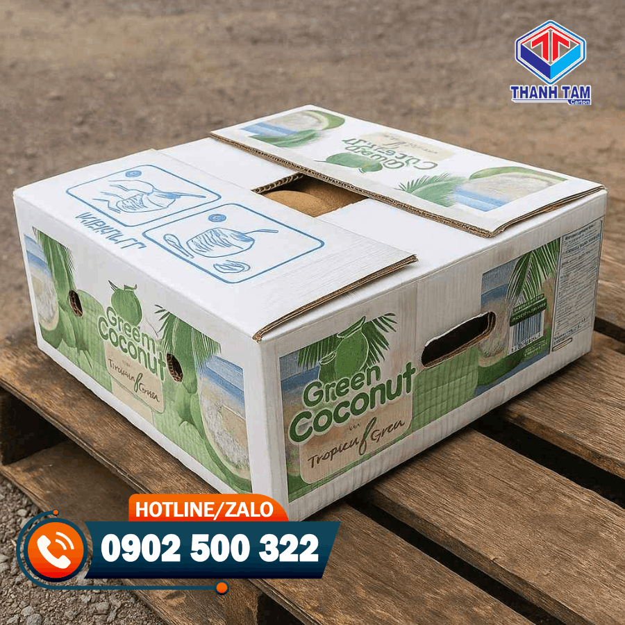 thùng carton đựng dừa