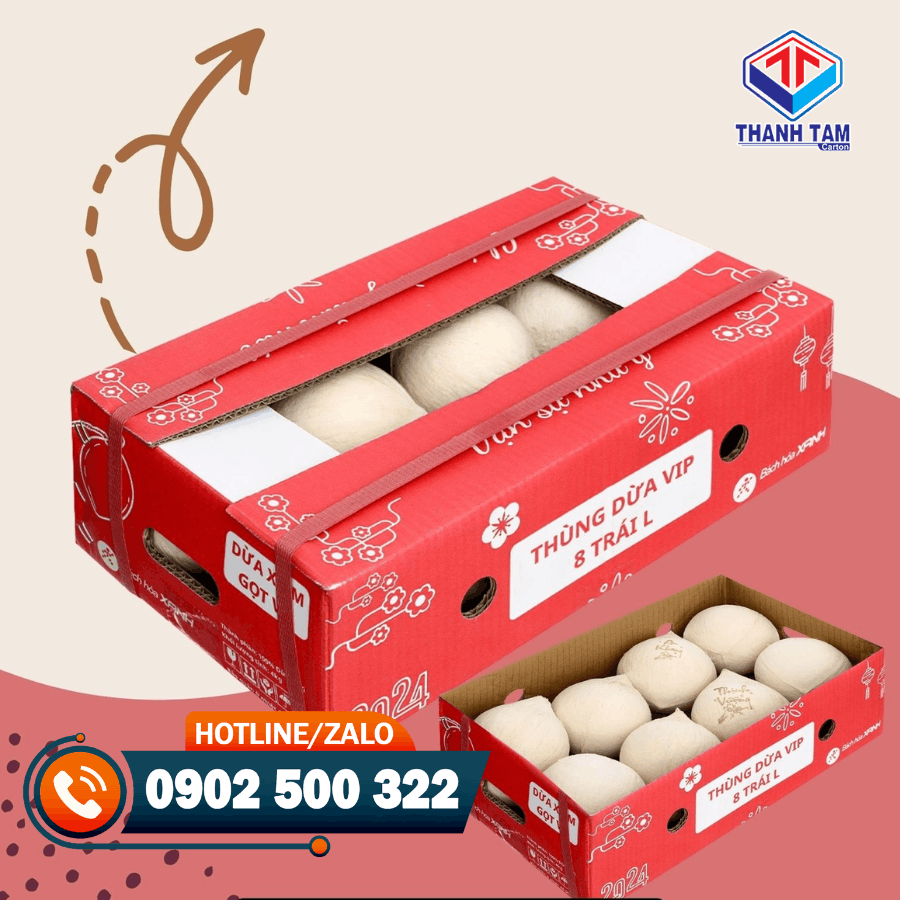 thùng carton đựng dừa