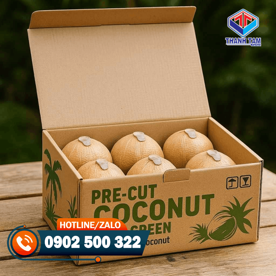 thùng carton đựng dừa