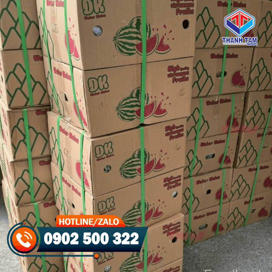 thùng carton đựng dưa hấu 