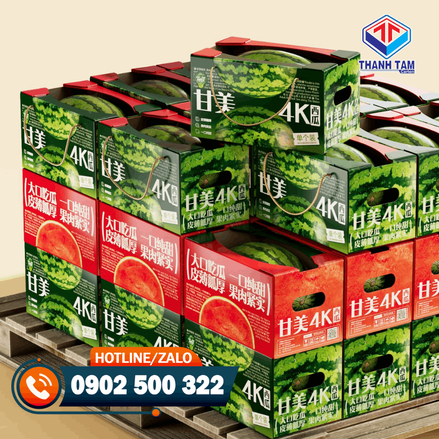 thùng carton đựng dưa hấu 