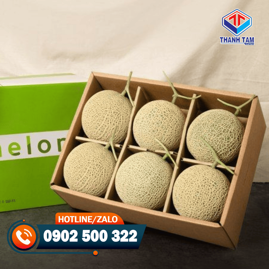 thùng carton đựng dưa lưới