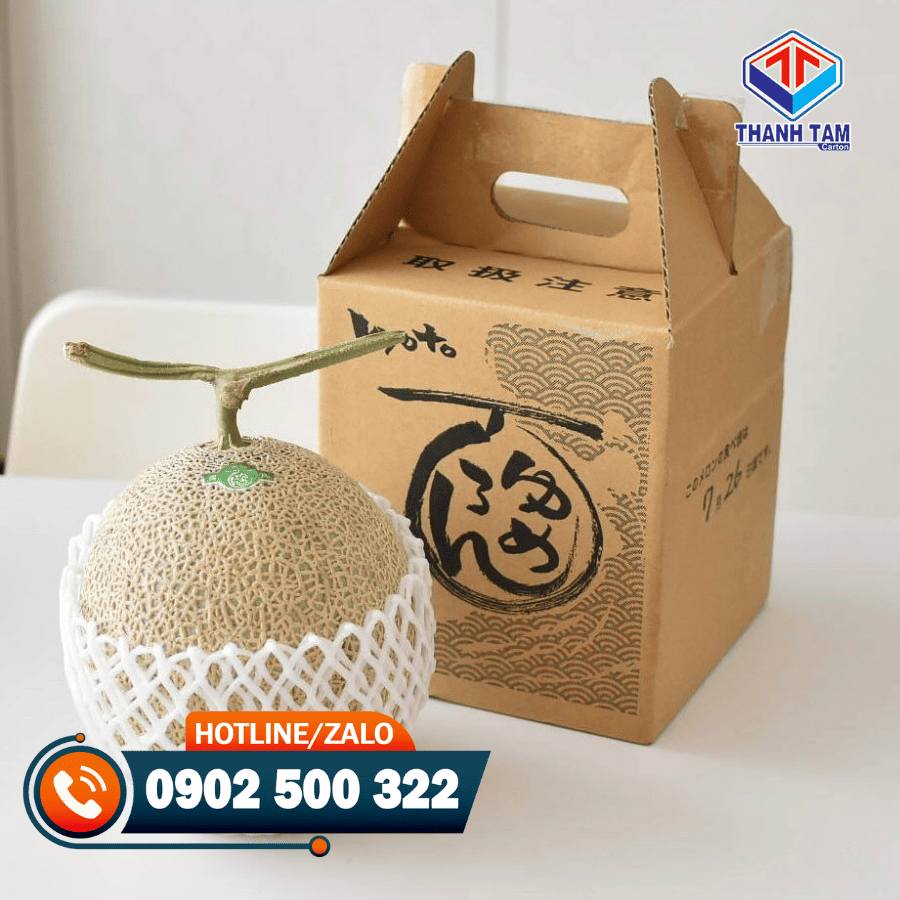 thùng carton đựng dưa lưới