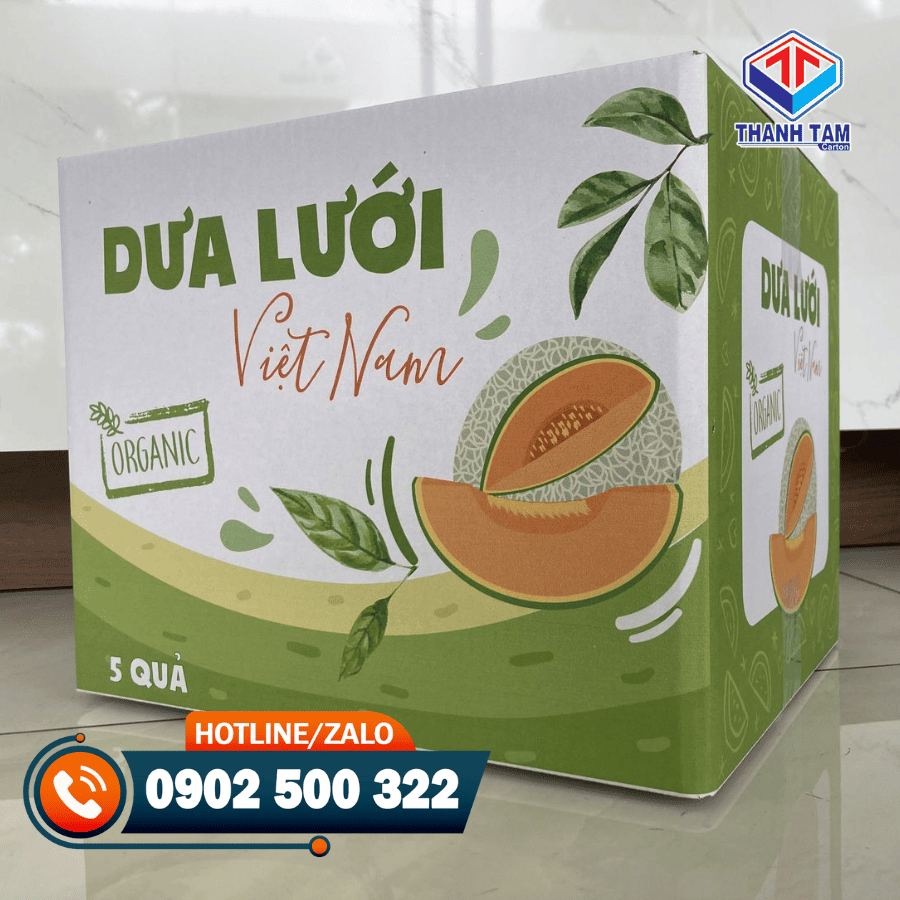 thùng carton đựng dưa lưới