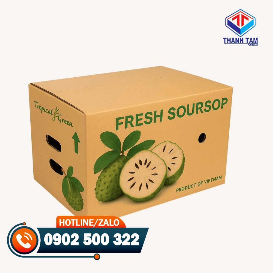 thùng carton đựng mãng cầu