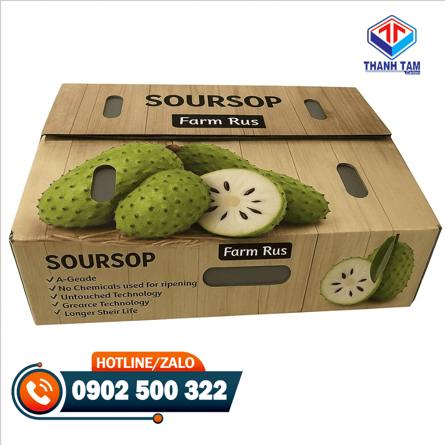 thùng carton đựng mãng cầu