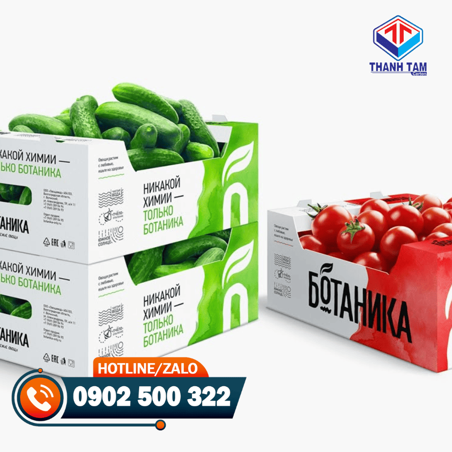 thùng carton đựng rau củ quả