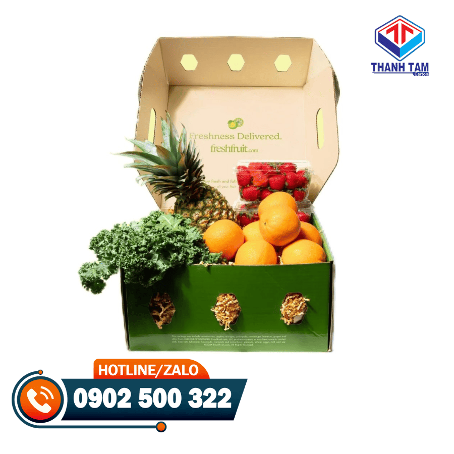 thùng carton đựng rau củ quả