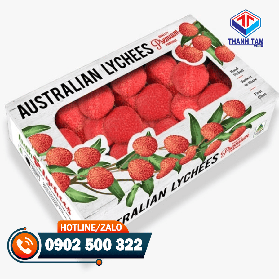 thùng carton đựng vải thiều