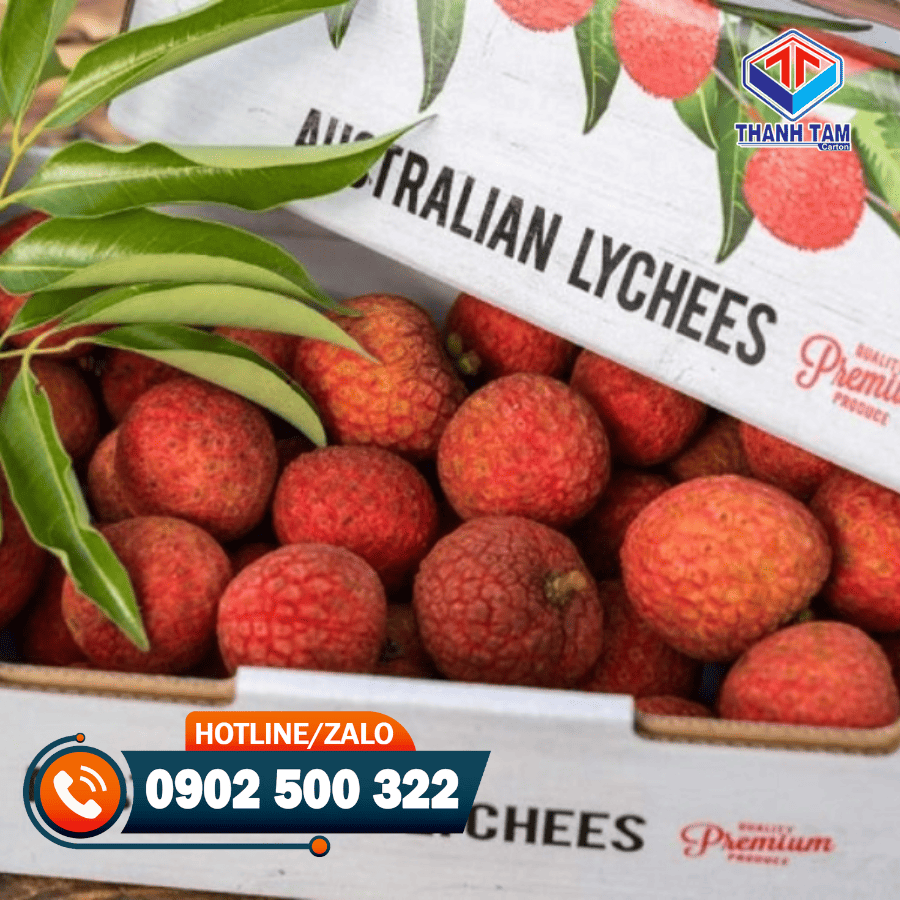 thùng carton đựng vải thiều