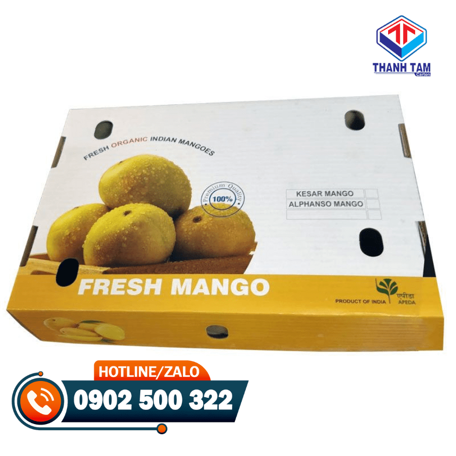 thùng carton đựng xoài