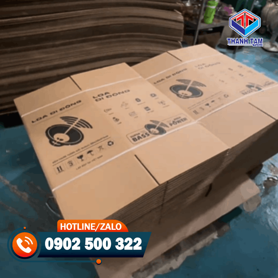 thùng giấy đựng loa khổ lớn