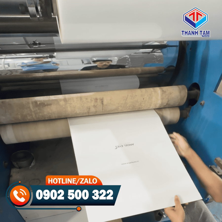 hộp carton trắng cán màng