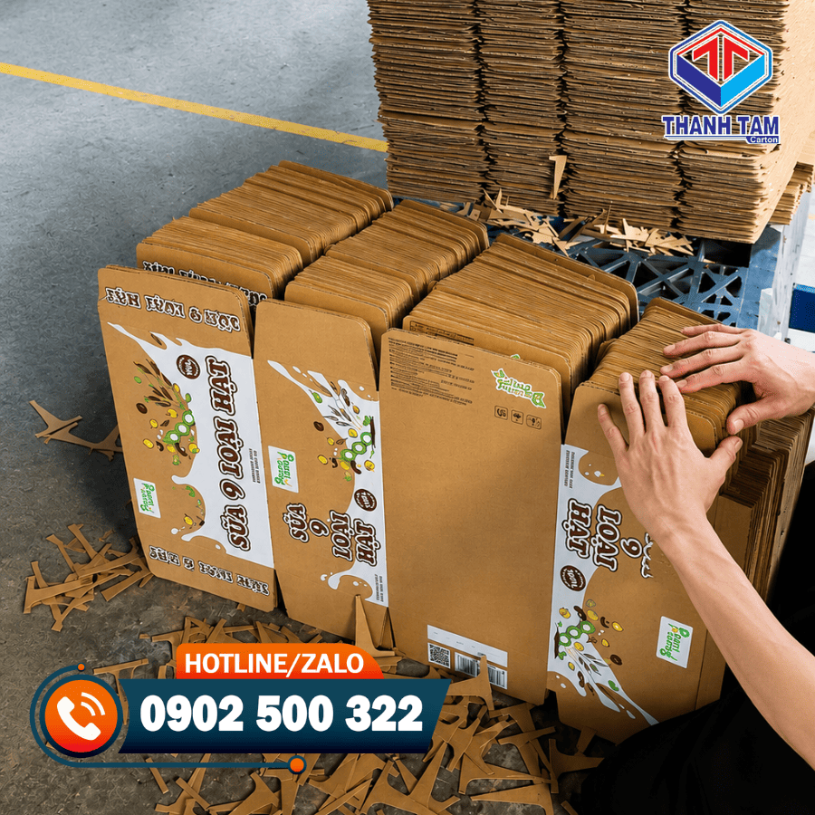 thùng carton đựng sữa hạt
