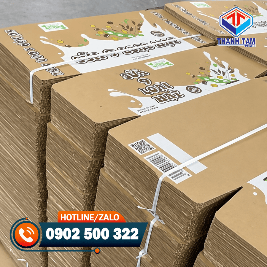 thùng carton đựng sữa hạt